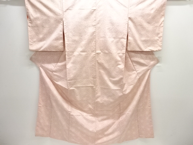 麻の葉模様織出し十日町紬着物